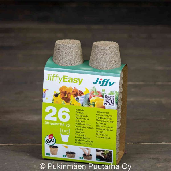 JiffyEasy turveruukku 6cm ,26kpl