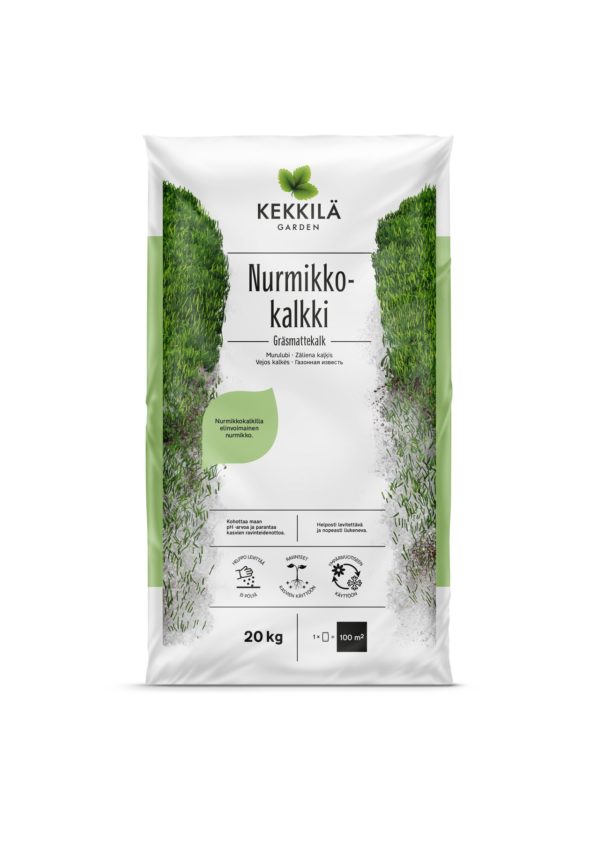 kalkki nurmikon hoitamiseen